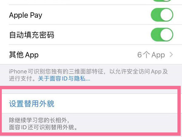 iphone可以设置几个面容