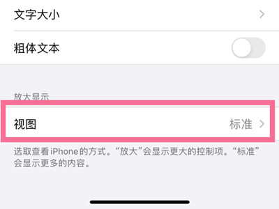 苹果13图标大小怎么调