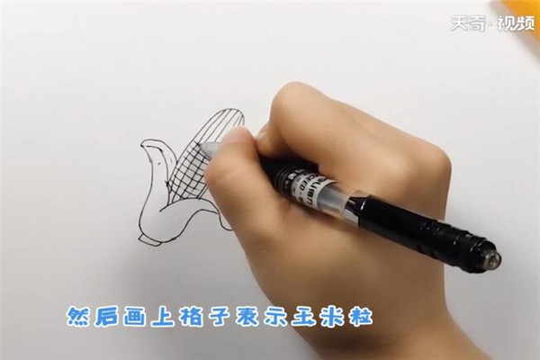 玉米的简笔画