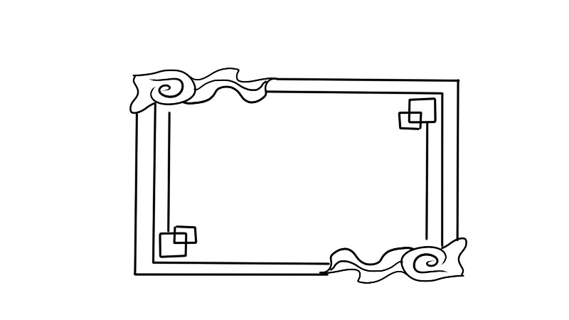 古风边框简笔画