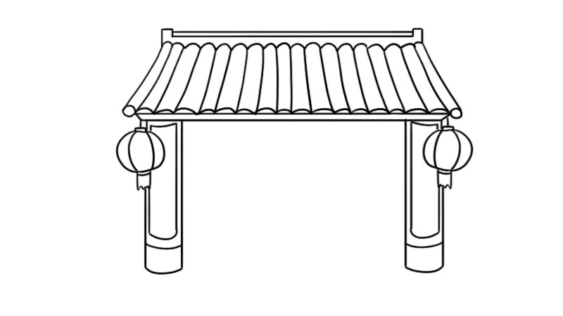 新年房子简笔画