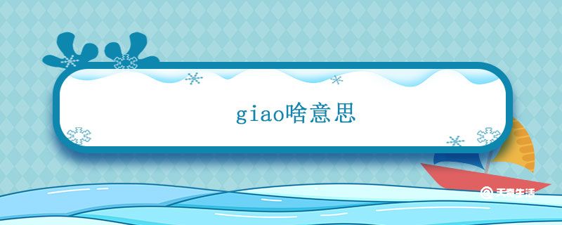 giao啥意思 giao啥意思中文