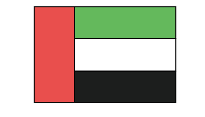 ​阿联酋国旗简笔画 ​阿联酋国旗简笔画怎么画