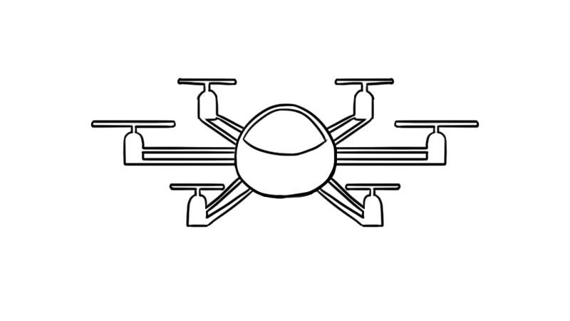 无人机图片简笔画
