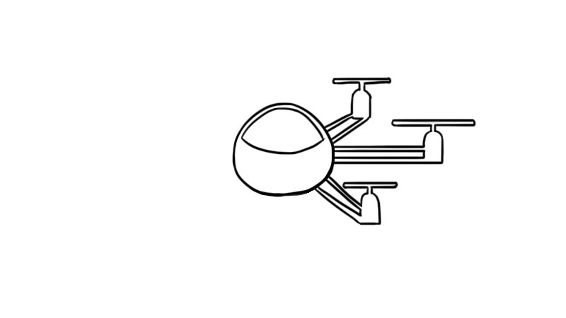 无人机图片简笔画