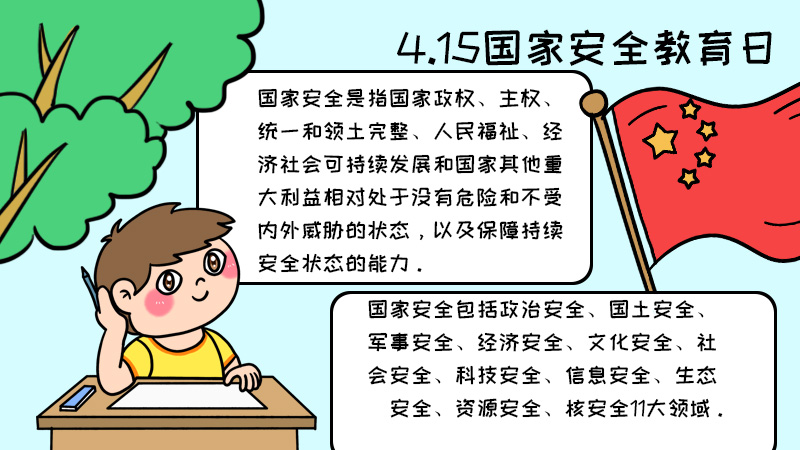 4.15国家安全教育日手抄报内容图片怎么画