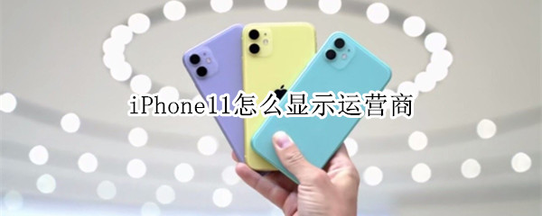 iPhone11怎么显示运营商