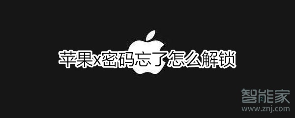 苹果x密码忘了怎么解锁