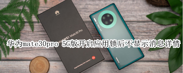 华为mate30pro 5G版开启应用锁后不显示消息详情