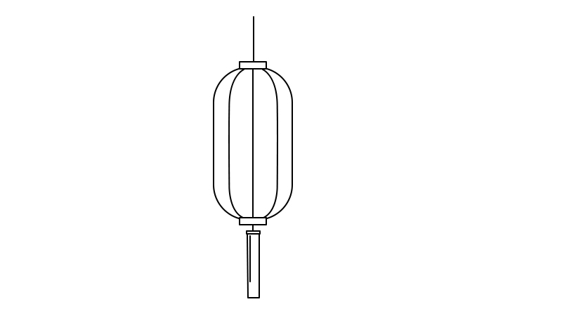 长灯笼简笔画