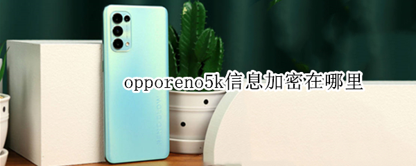 opporeno5k信息加密在哪里