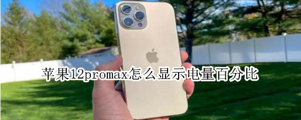 苹果12promax怎么显示电量百分比