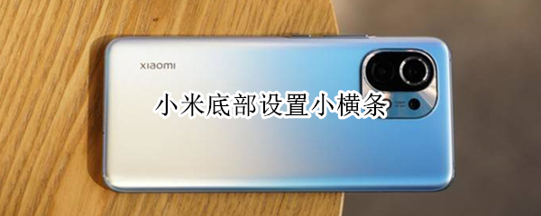 小米底部设置小横条