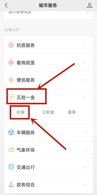 微信城市服务怎么交医保