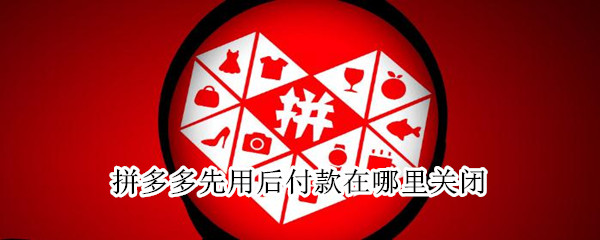 拼多多先用后付款在哪里关闭