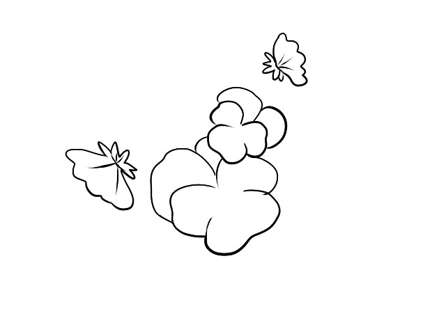 三色堇简笔画 三色堇简笔画画法