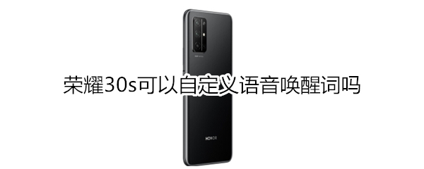 荣耀30s可以自定义语音唤醒词吗