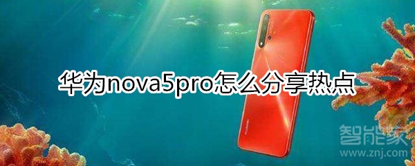 华为nova5pro怎么分享热点