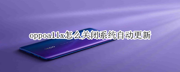 oppoa11x怎么关闭系统自动更新