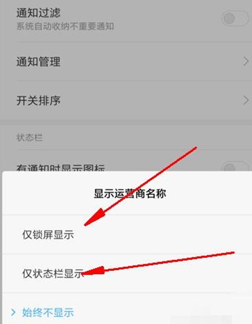小米9se怎么显示运营商名称