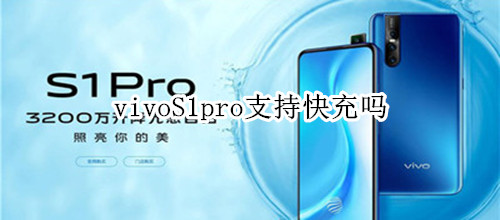 vivoS1pro支持快充吗