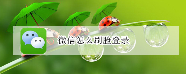 微信怎么刷脸登录