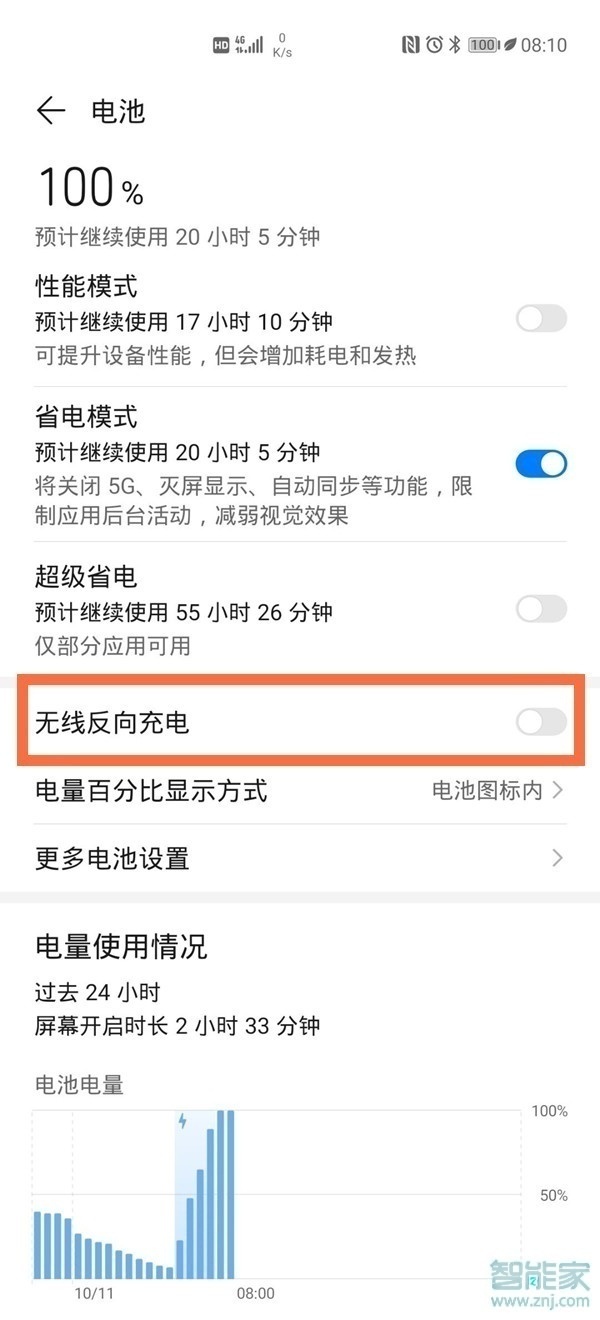 华为mate40pro+怎么打开反向充电