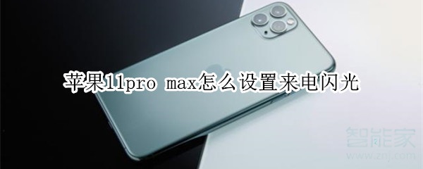 苹果11pro max怎么设置来电闪光