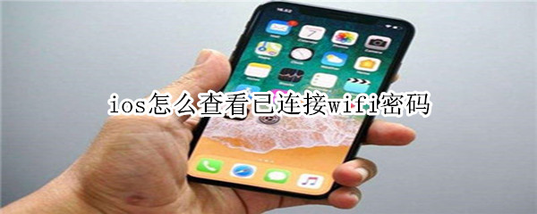 ios怎么查看已连接wifi密码