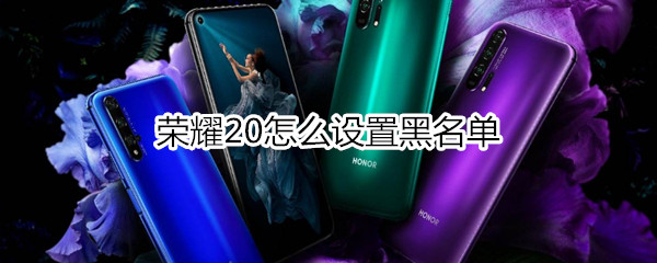 荣耀20怎么设置黑名单