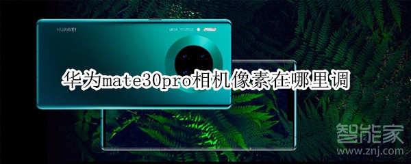 华为mate30pro相机像素在哪里调