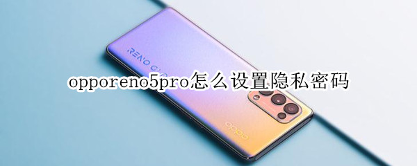 opporeno5pro怎么设置隐私密码