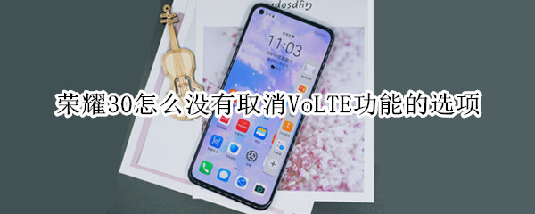荣耀30怎么没有取消VoLTE功能的选项