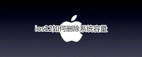 ios12如何删除系统容量