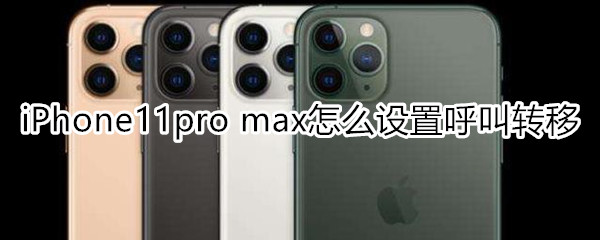 iPhone11pro max怎么设置呼叫转移