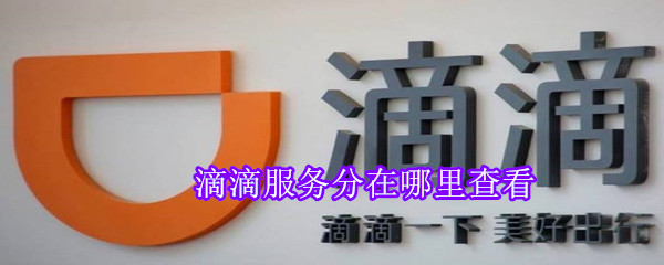滴滴服务分在哪里查看
