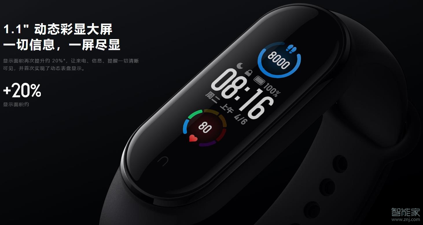 小米手环5与6的区别