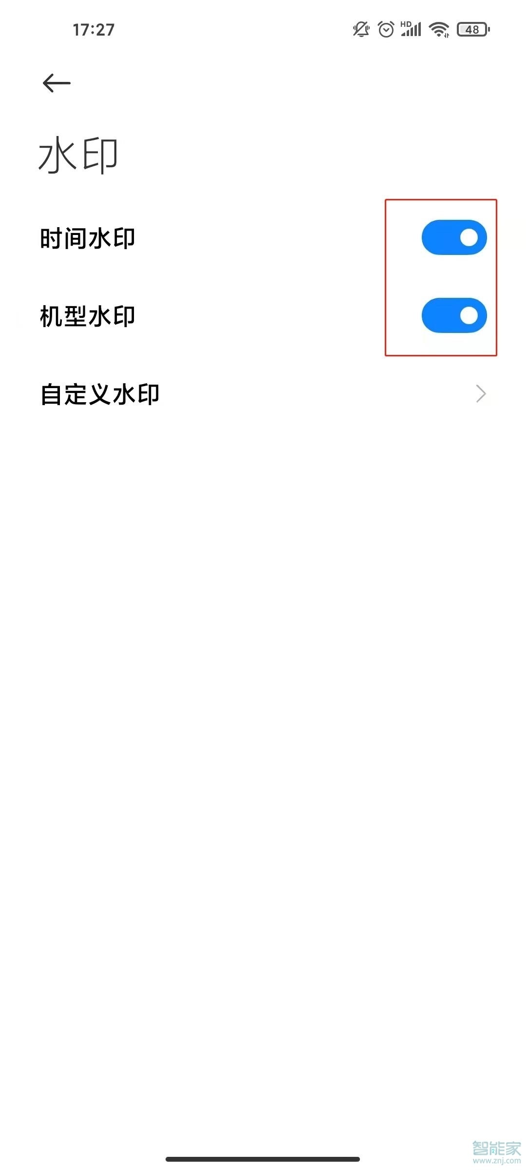 红米note9怎么关闭照相日期