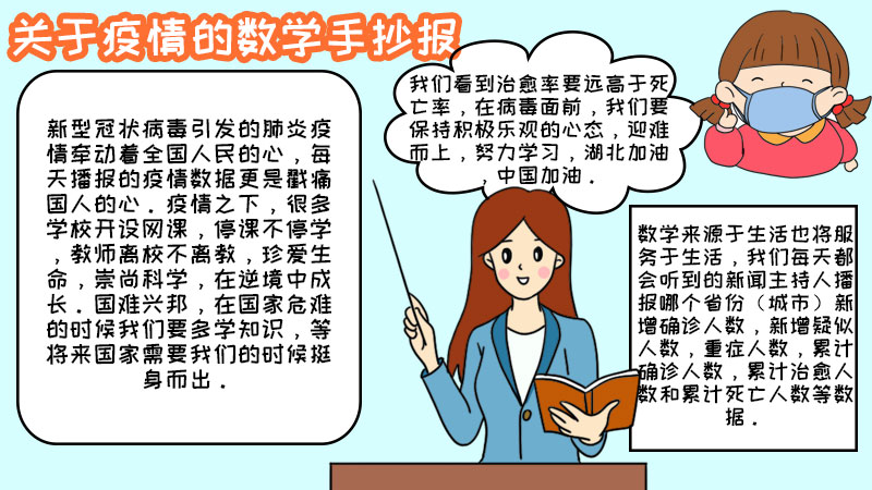 关于疫情的数学手抄报 关于疫情的数学手抄报的画法