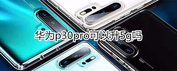 华为p30pro可以升5g嘛