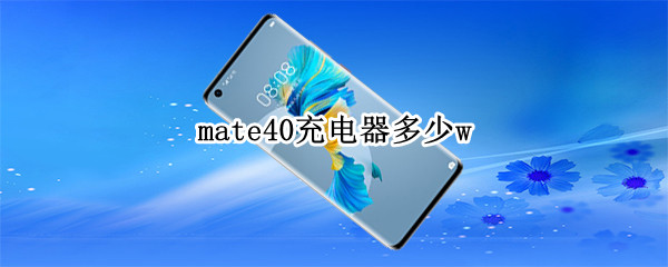 mate40充电器多少w