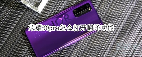 荣耀30pro怎么打开翻译功能