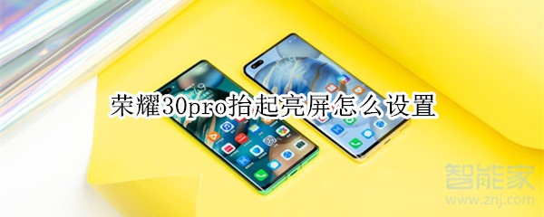 荣耀30pro抬起亮屏怎么设置