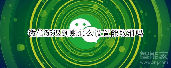 微信延迟到账怎么设置能取消吗