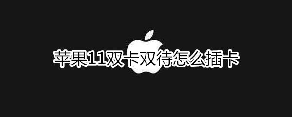 苹果11双卡双待怎么插卡