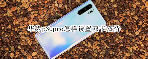 华为p30pro怎样设置双卡双待