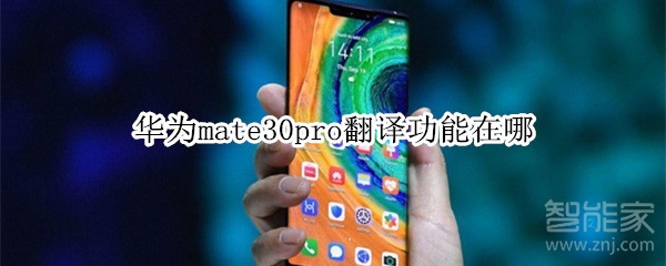 华为mate30pro翻译功能在哪