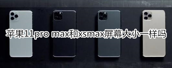 苹果11pro max和xsmax屏幕大小一样吗