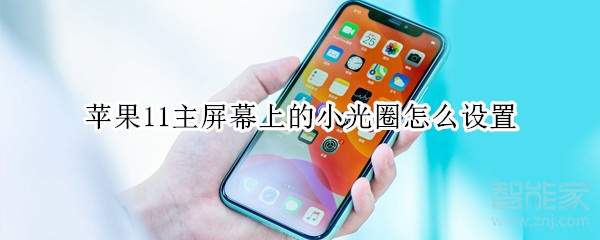 苹果11主屏幕上的小光圈怎么设置