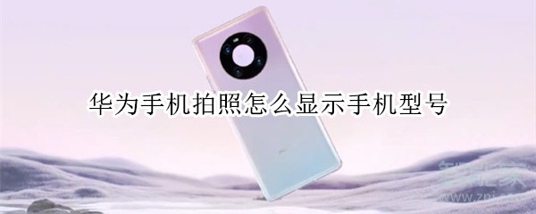 华为手机拍照怎么显示手机型号